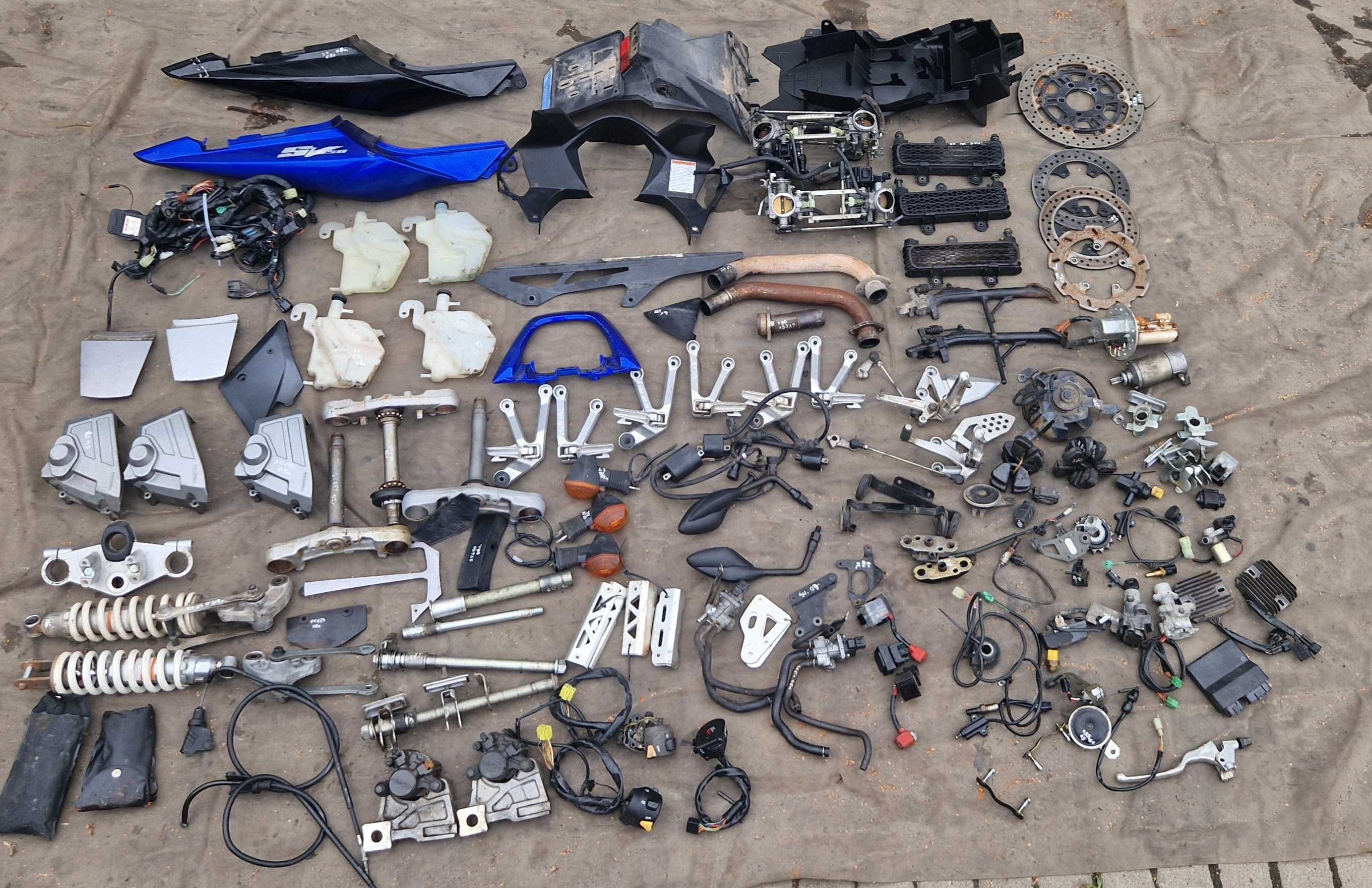 Suzuki SV 650 półka amortyzator zacisk przełącznik cewka ślimak moduł