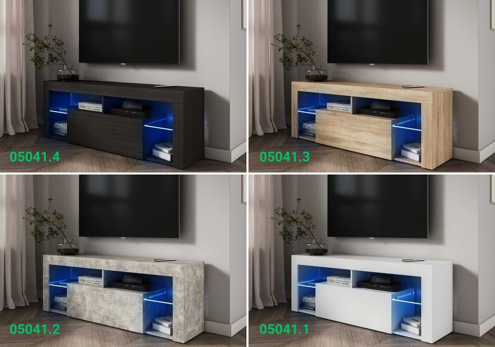 Нове за Ціною Б/У‼️Тумба для телевізора з підсвіткою та поличками ДСП