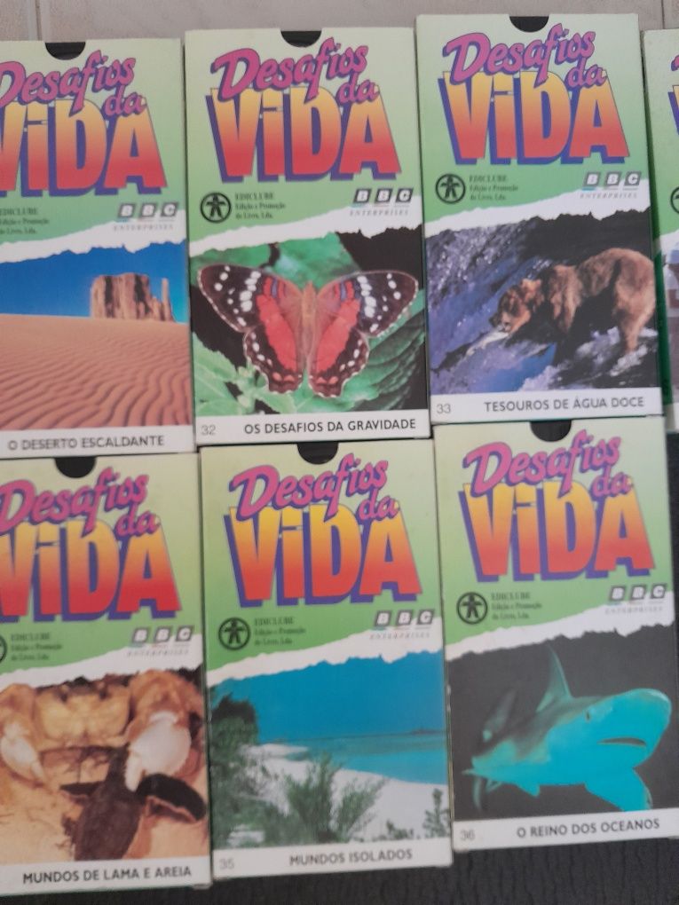 Cassetes vhs desafios da vida