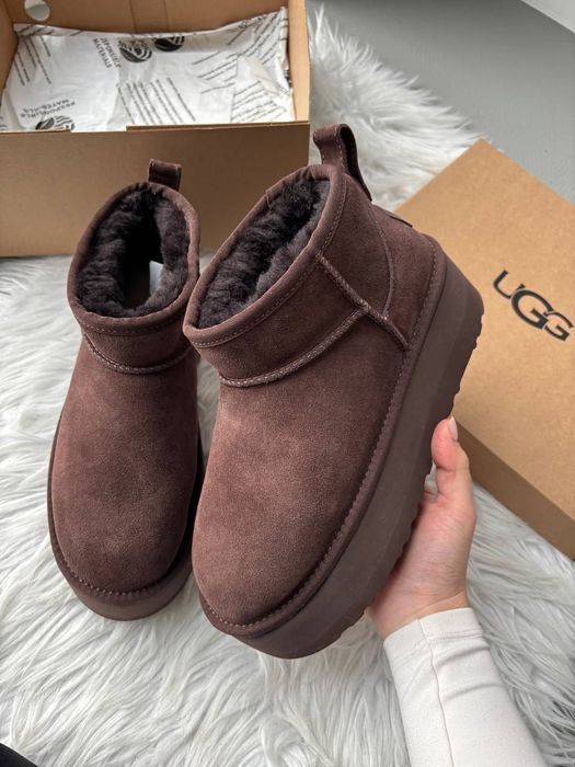 Жіночі уггі UGG Ultra Mini Platform Brown уги угі угги на платформі