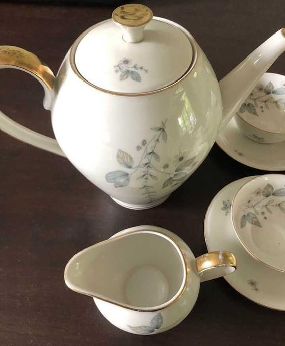 Garnitur do kawy, herbaty Bavaria Elfenbein delikatna stara porcelana