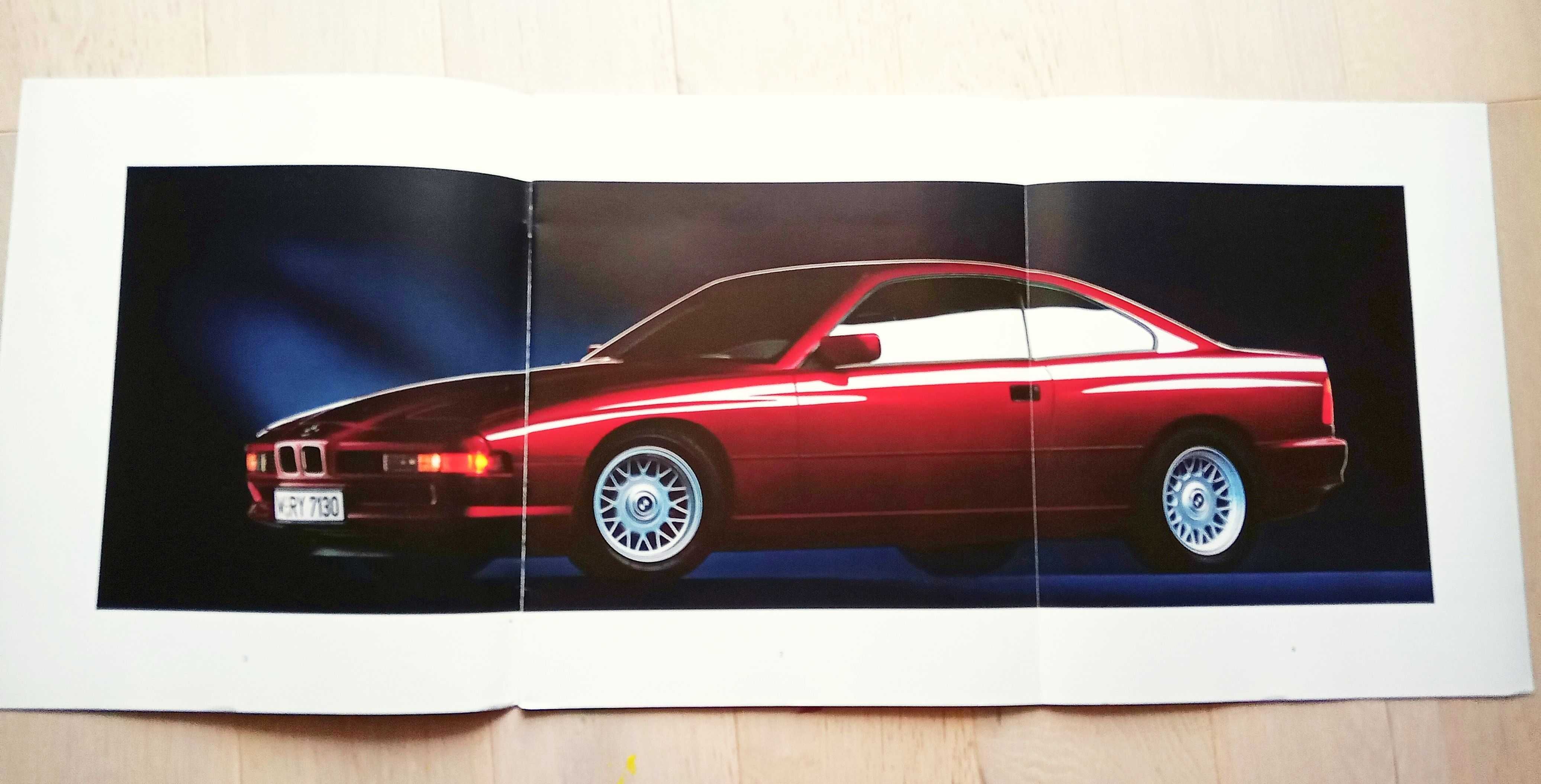 BMW seria 8 E31 850i prospekt 1990 - MEGA FORMAT - 40 str., stan BDB-