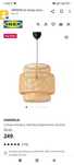 Lampa Ikea sinnerling bambusowa boho