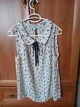 Ecru w czarne jamniki bluzka firmy Look rozmiar 14