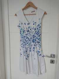 Sukienka Orsay biała w niebieskie kwiaty 36