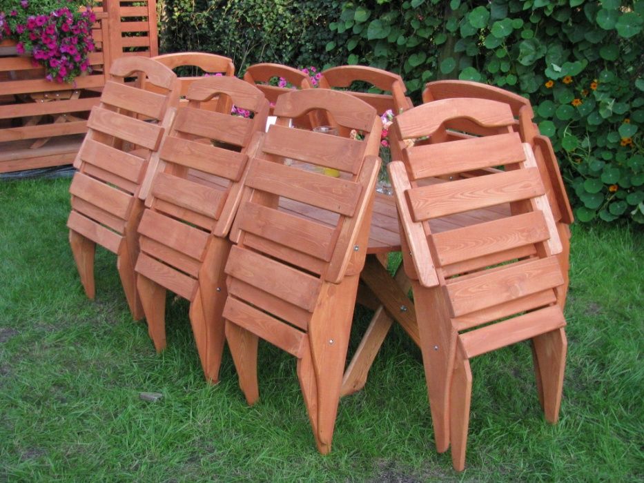 Meble ogrodowe 8 krzeseł + stół owalny 2m typ S