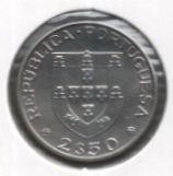 Moeda 2,5 escudos de 1977