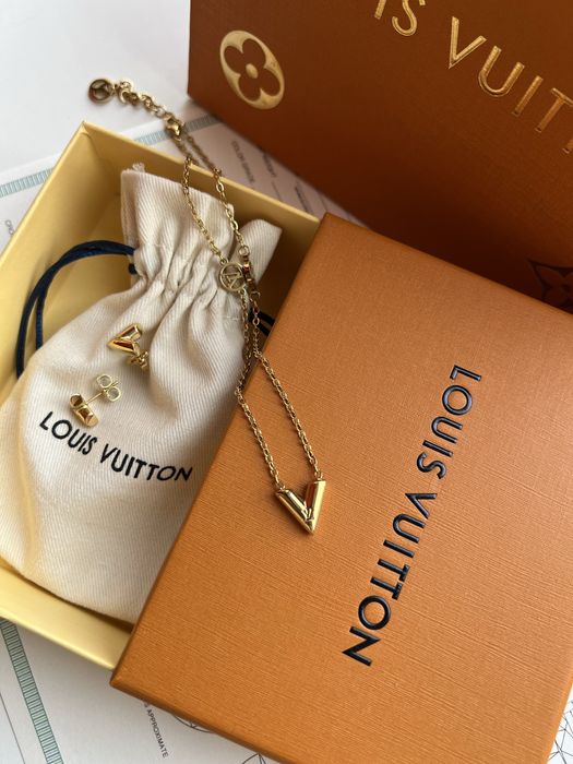 Сережки цепочка кулон LV Louis Vuitton
