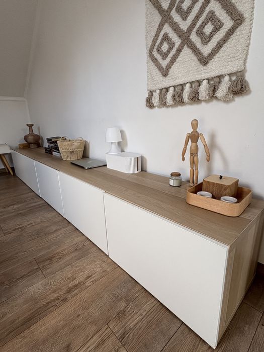 Ikea besta rtv komody 2 szt biala drewno