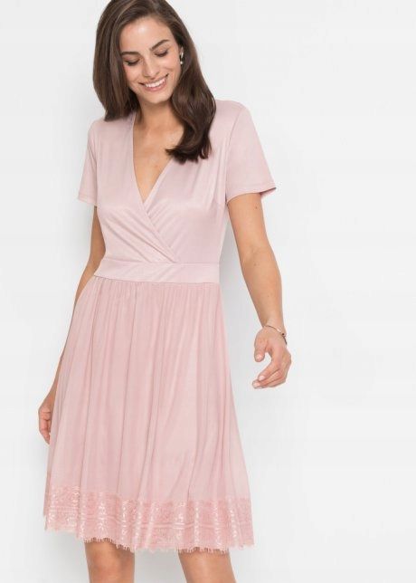 B.P.C sukienka różowa z koronką r.36/38
