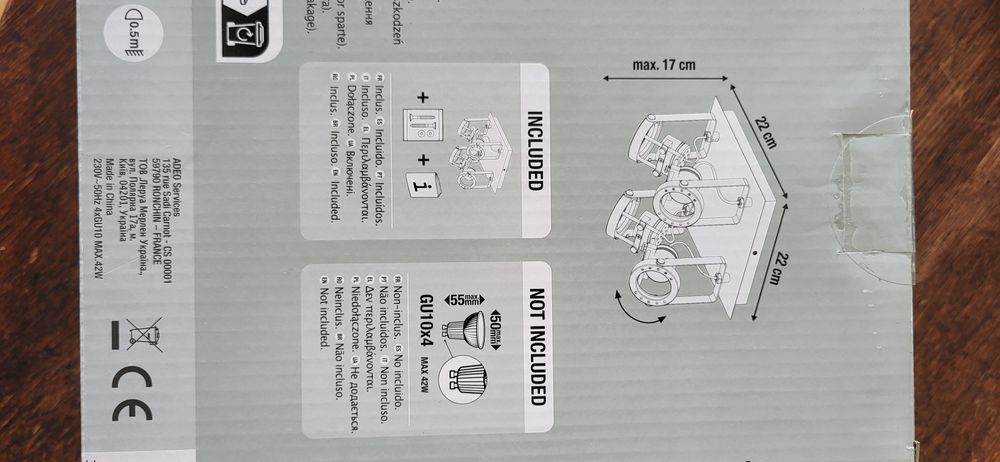 Nowy plafon Technic czarny GU10 inspire lampa