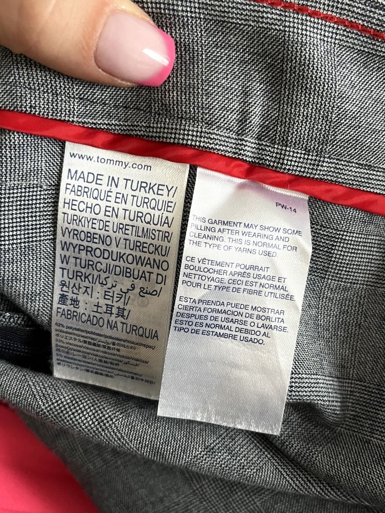 Eleganckie spodnie w kratkę Tommy Hilfiger