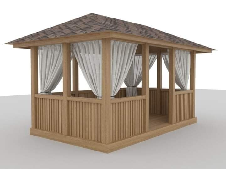 Альтанка дерев'яна бесідка_тераса_бесєдка_навіс_беседка_бісєдка