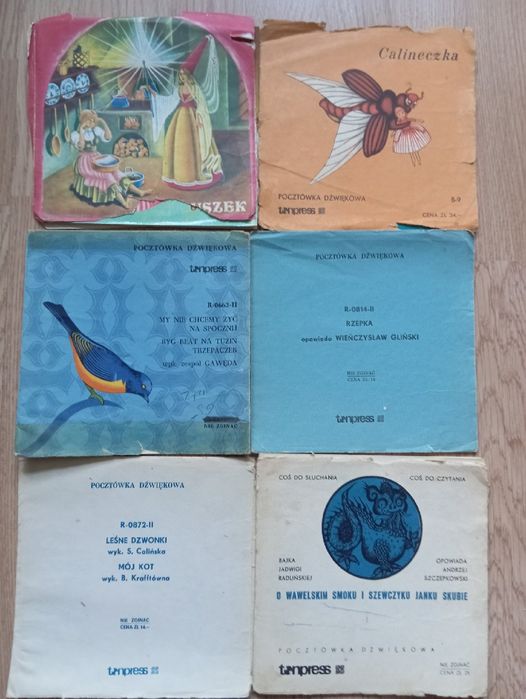 Pocztówki Dźwiękowe Tonpress 9.sztuk.