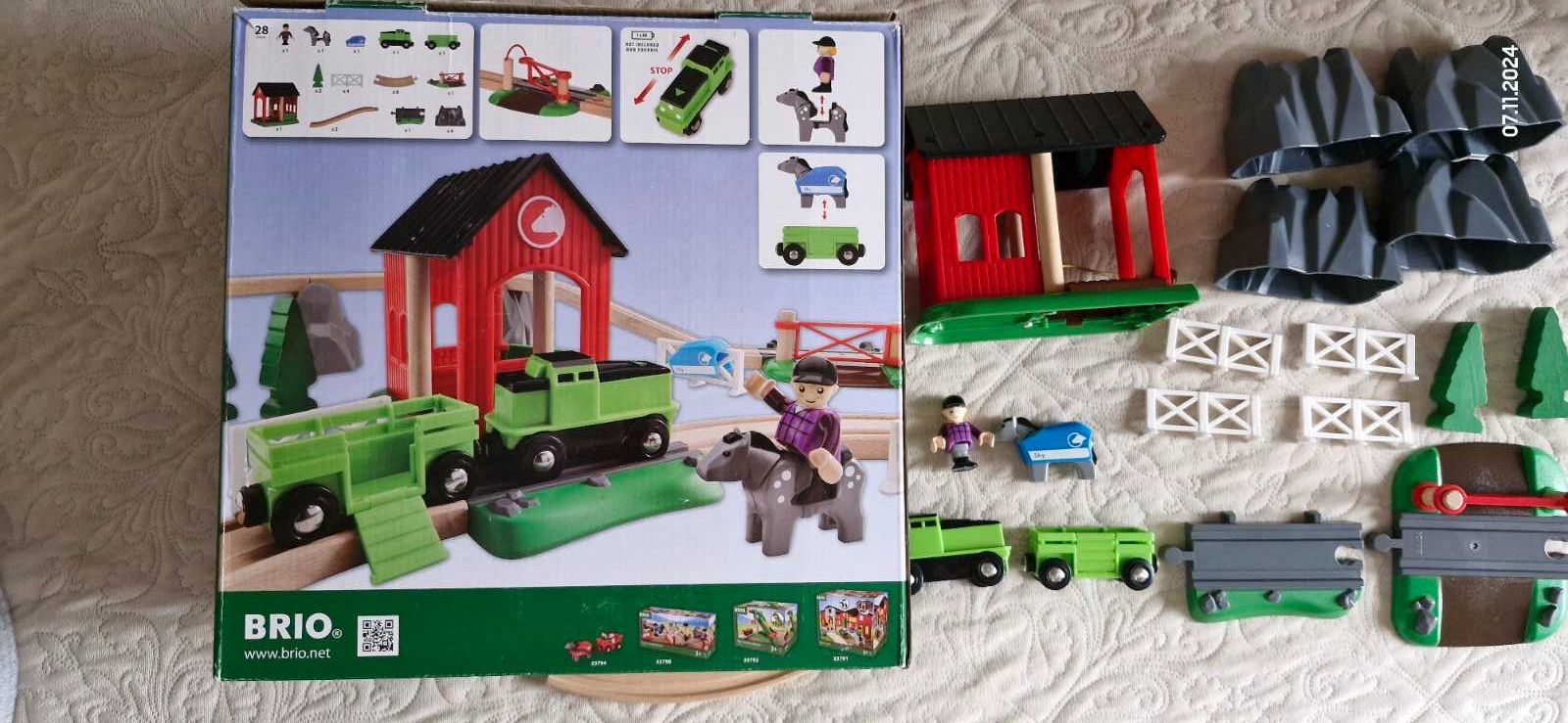 BRIO Wiejski zestaw z koniem Kolejka Drewniana 33790