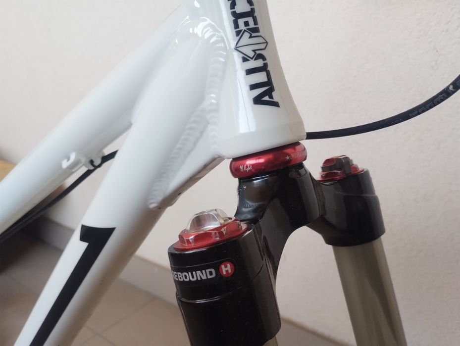 Frameset Rama + amortyzator Dirt Pumptrack Biały kruk