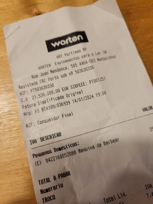 Máquina barbear Ufesa, bateria, selada e com garantia