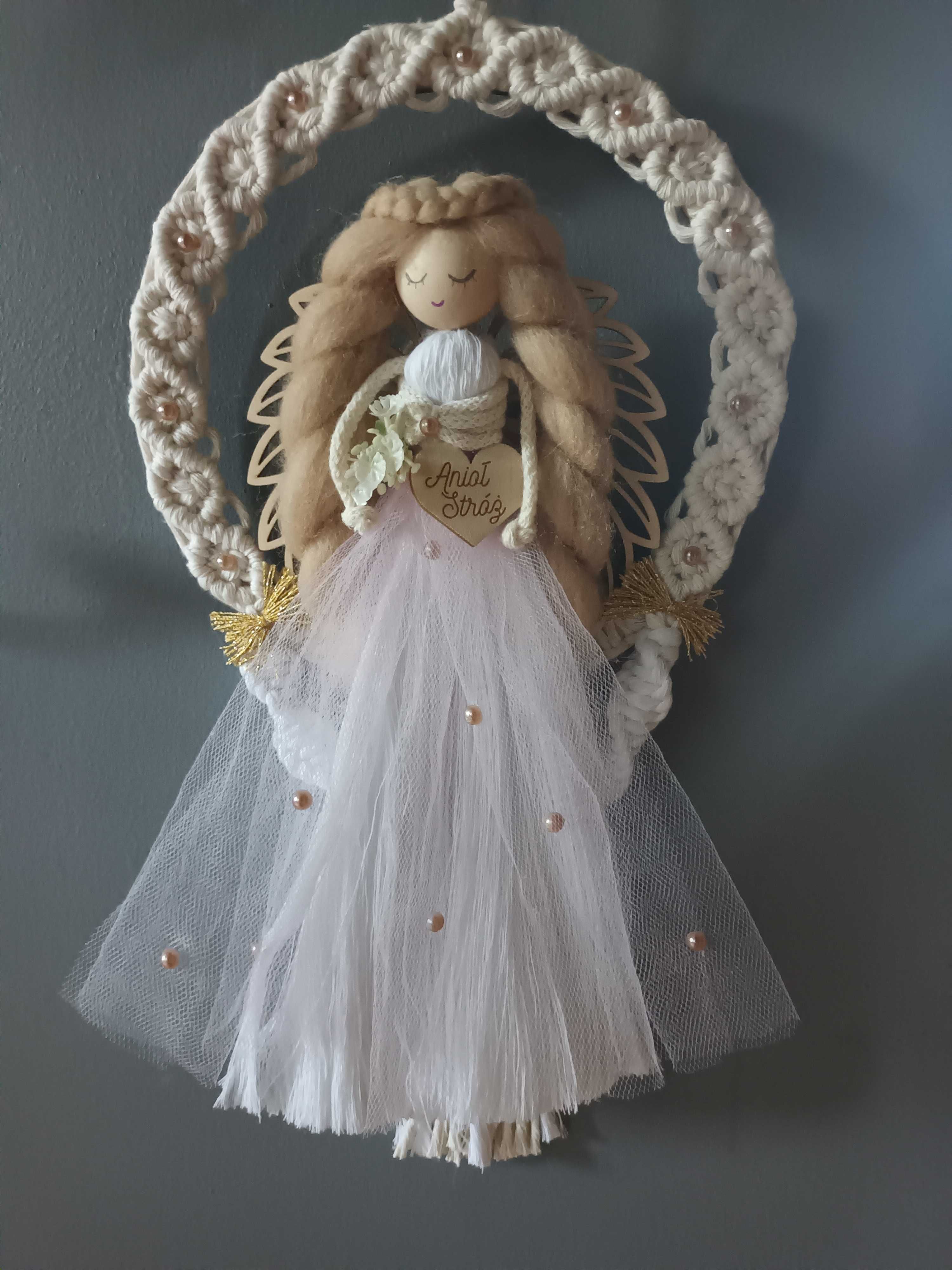 Anioł Stróż, pamiątka I Komunii Świętej, Chrztu,  20 cm x 40 cm