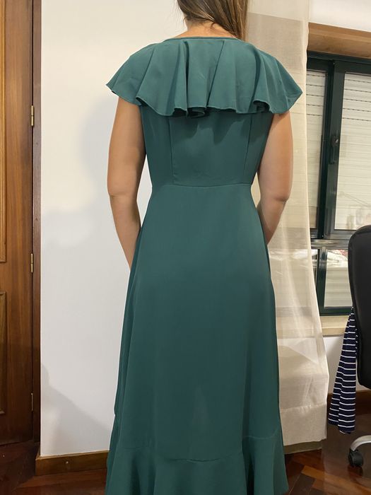 Vestido verde de cerimónia da shein