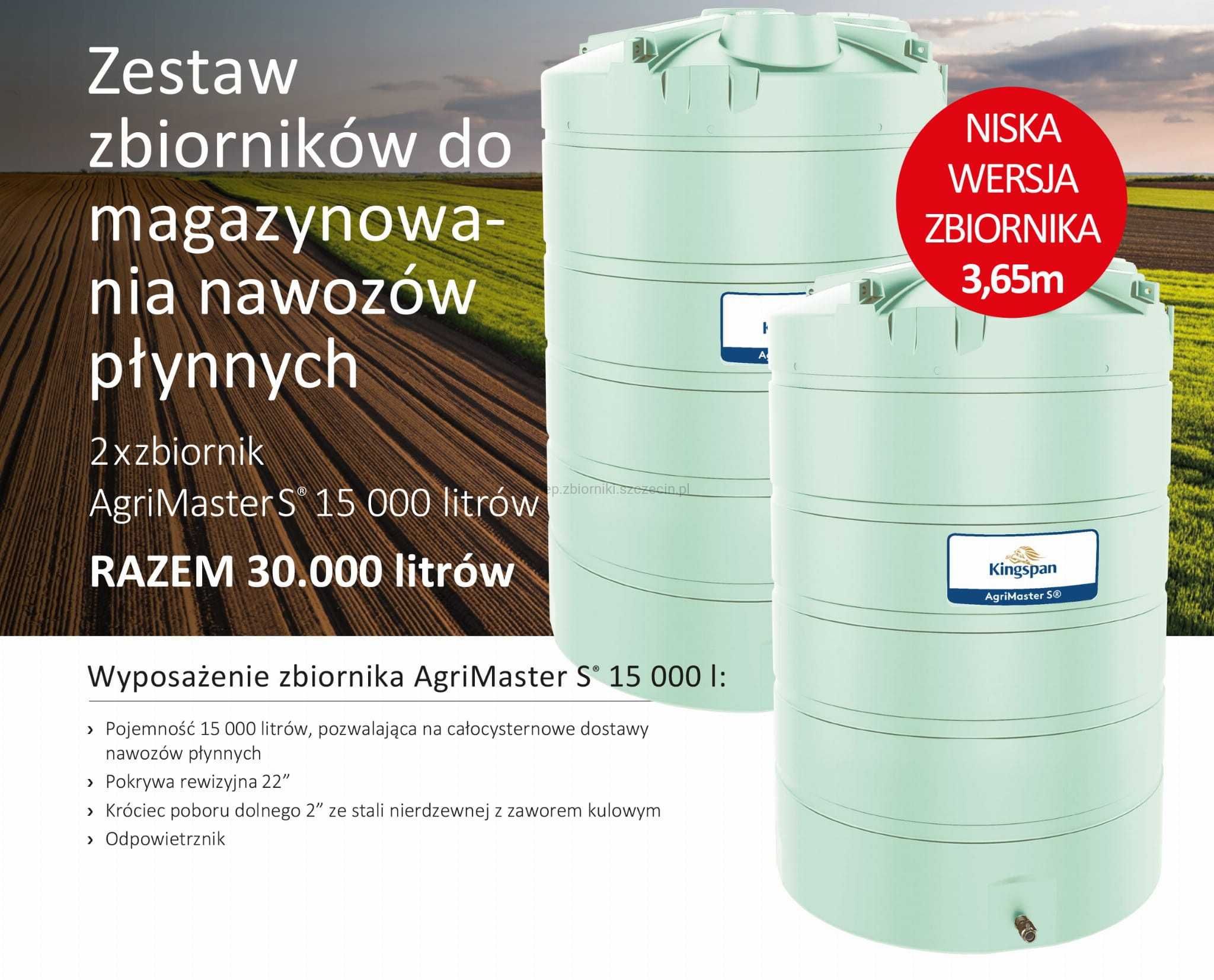 Zbiornik AgriMaster® 2 x 15000L ( 30m3 ) - oferta specjalna - Brutto
