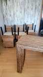 Conjunto de mobília em rattan