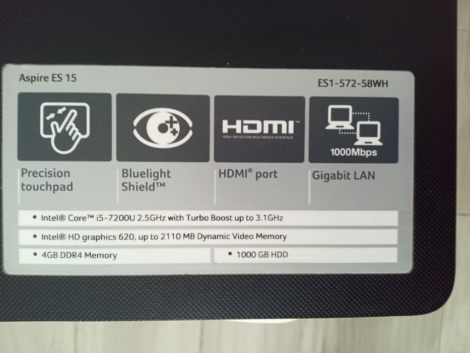 Acer Aspire ES 15 - i5-7200U - 8GB - SSD 256GB