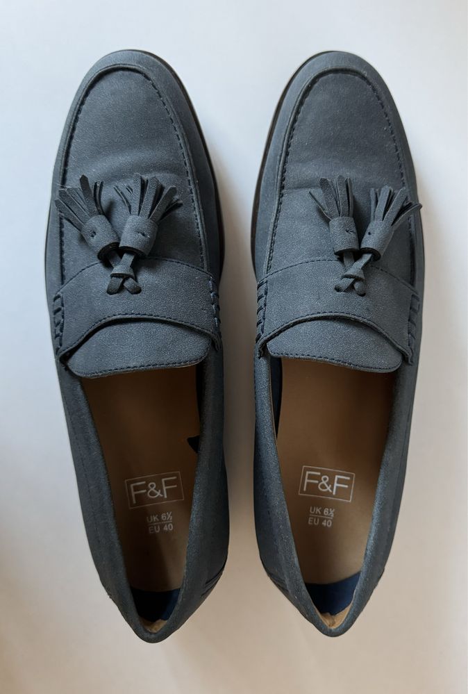 Чоловічі лоуфери zara f&f розмір 40-41 туфлі мокасини