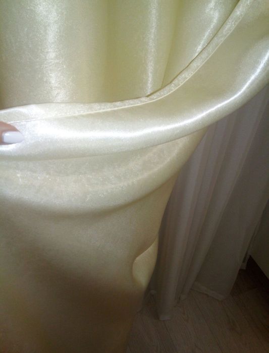 Лимонные шторы на карниз длиной 2 м