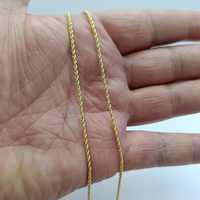 Złoty Łańcuszek Kordel 50cm Pr.585 Nowy Zapraszamy