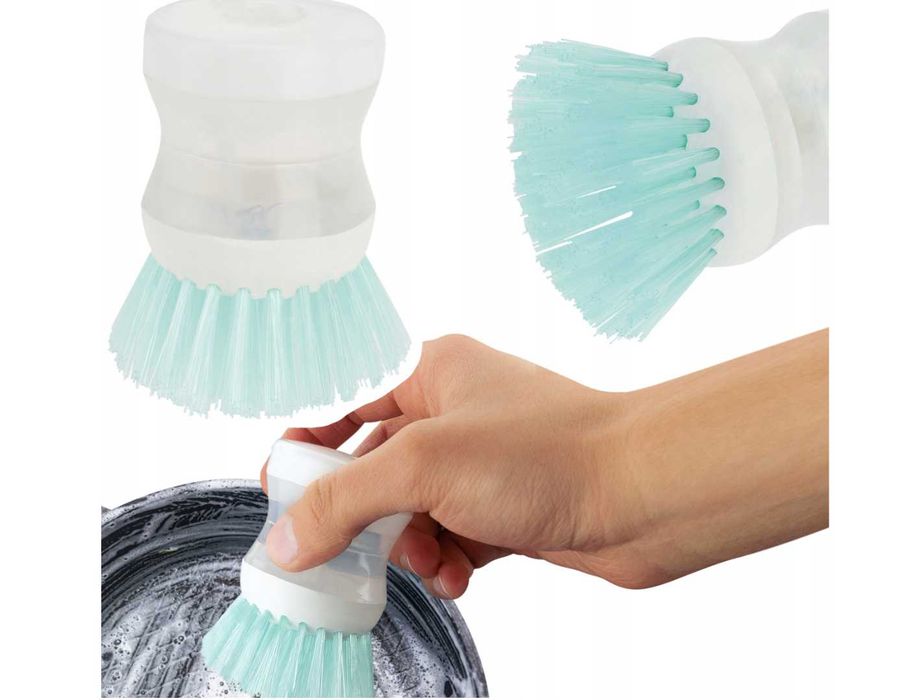 Szczotka do mycia naczyń z dozownikiem na płyn