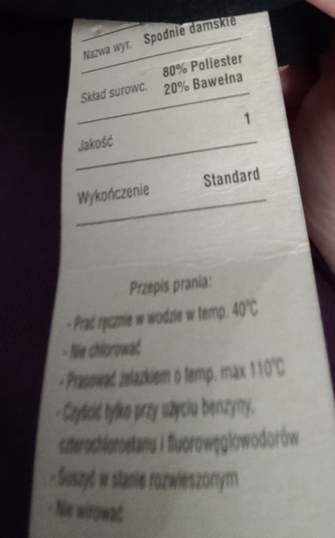 Spodnie damskie,  czarne na metce rozmiar 44