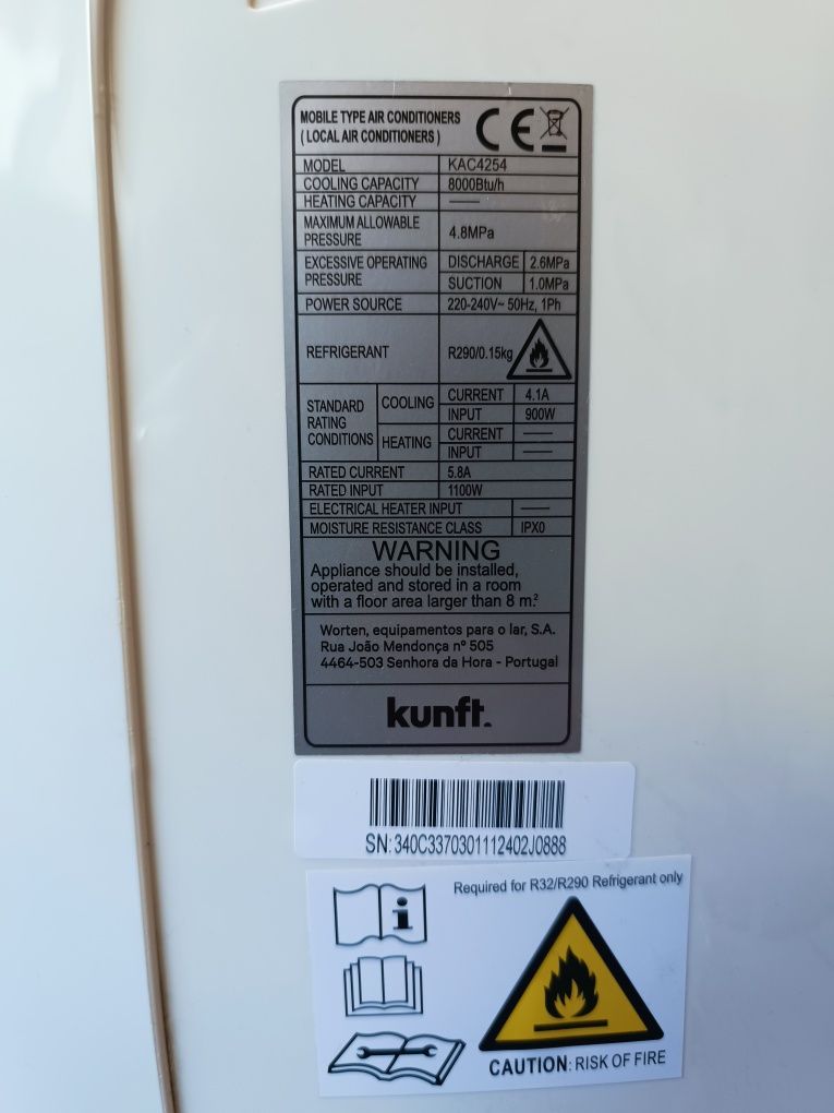 Ar condicionado portátil Kunft