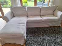 Sofa Ektorp IKEA  3 osobowa z szezlongiem
