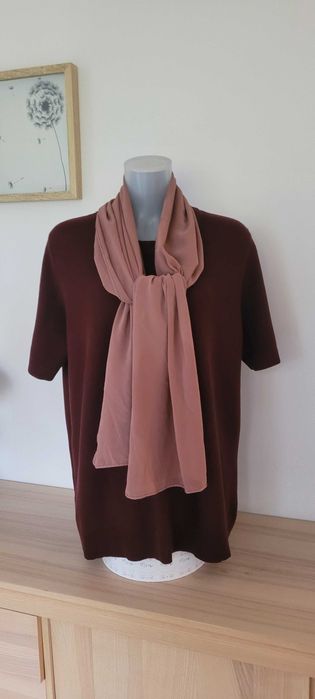 Szal apaszka mokka syryjski cienki delikatny Altuka