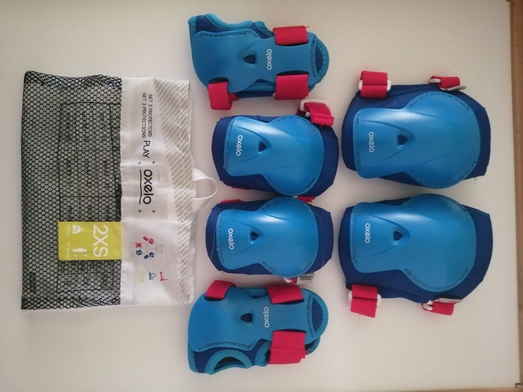 Proteções para Patins/Trotinete/Skate Criança PLAY Azul 3x2