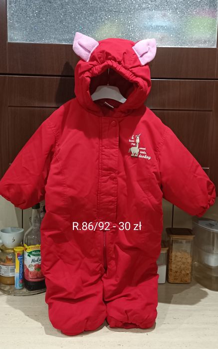Kombinezon zimowy dla dziewczynki r.86/92