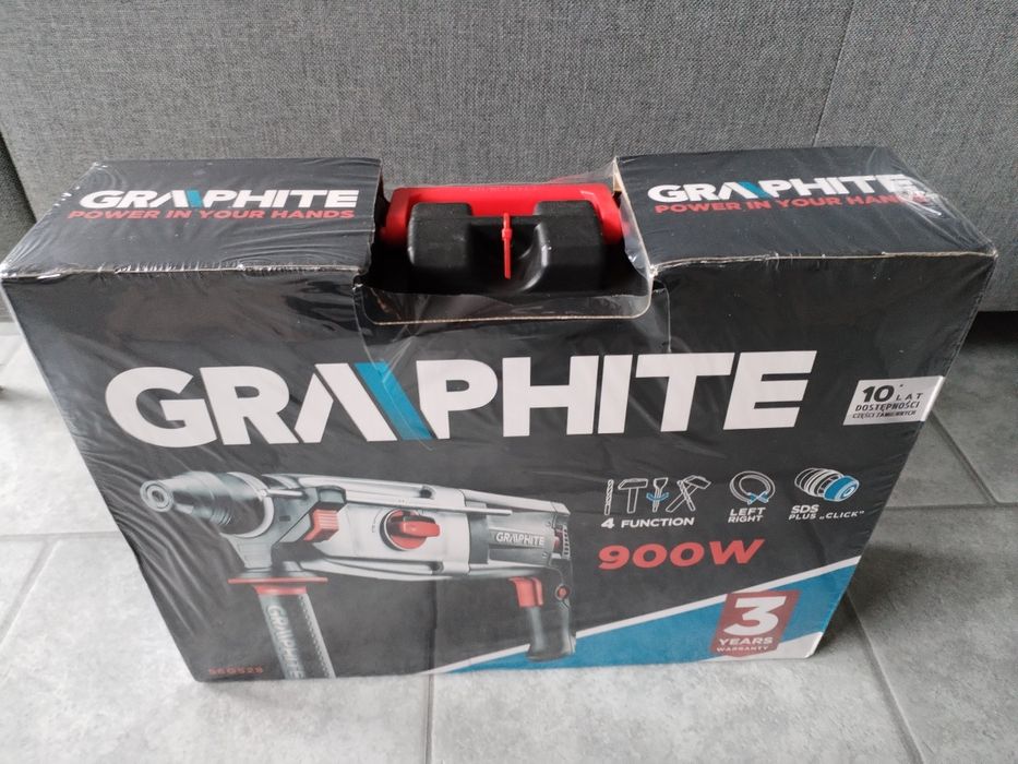 Młotowiertarka Graphite z uchwytem SDS Plus 900W w walizce polecam na