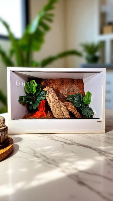 Terrarium 60x40x40 plyta biała wysyłka