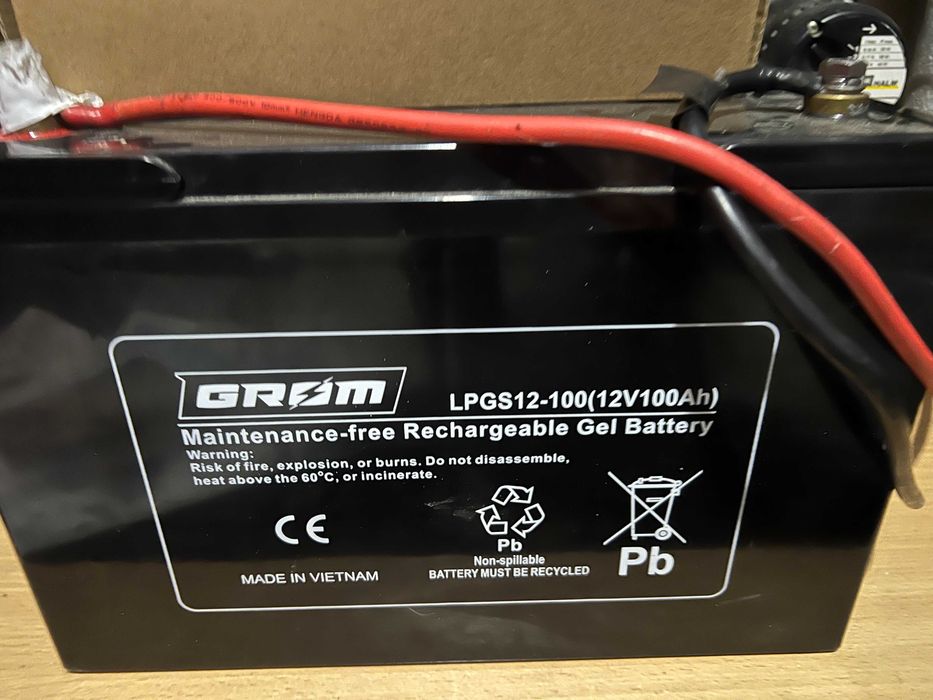 Резервне живлення Акумулятор  12В-100Ah+інвертор 2.2 Квт безперебійний