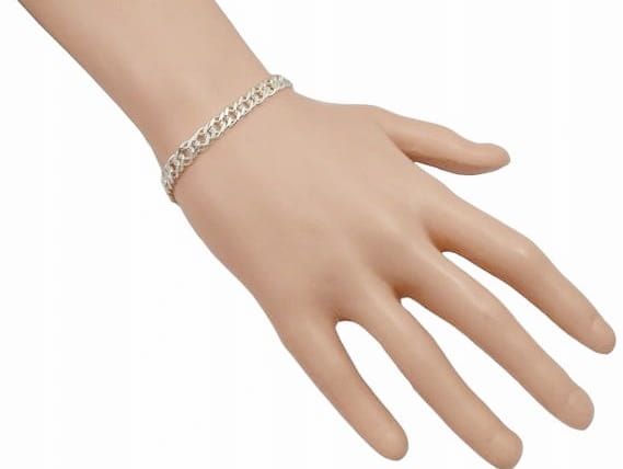 Srebrna Bransoletka  Rombo 7,00 mm pr 925 Grawer Gratis