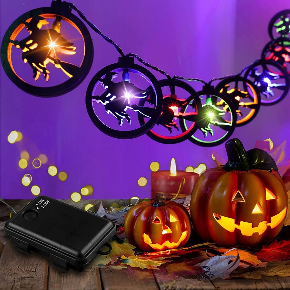 Lampka Dekoracja led halloween czarownica 200szt