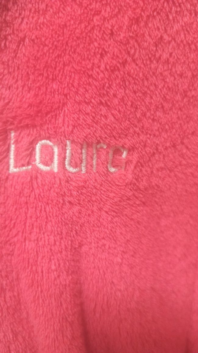 Różowy imienny szlafrok Laura