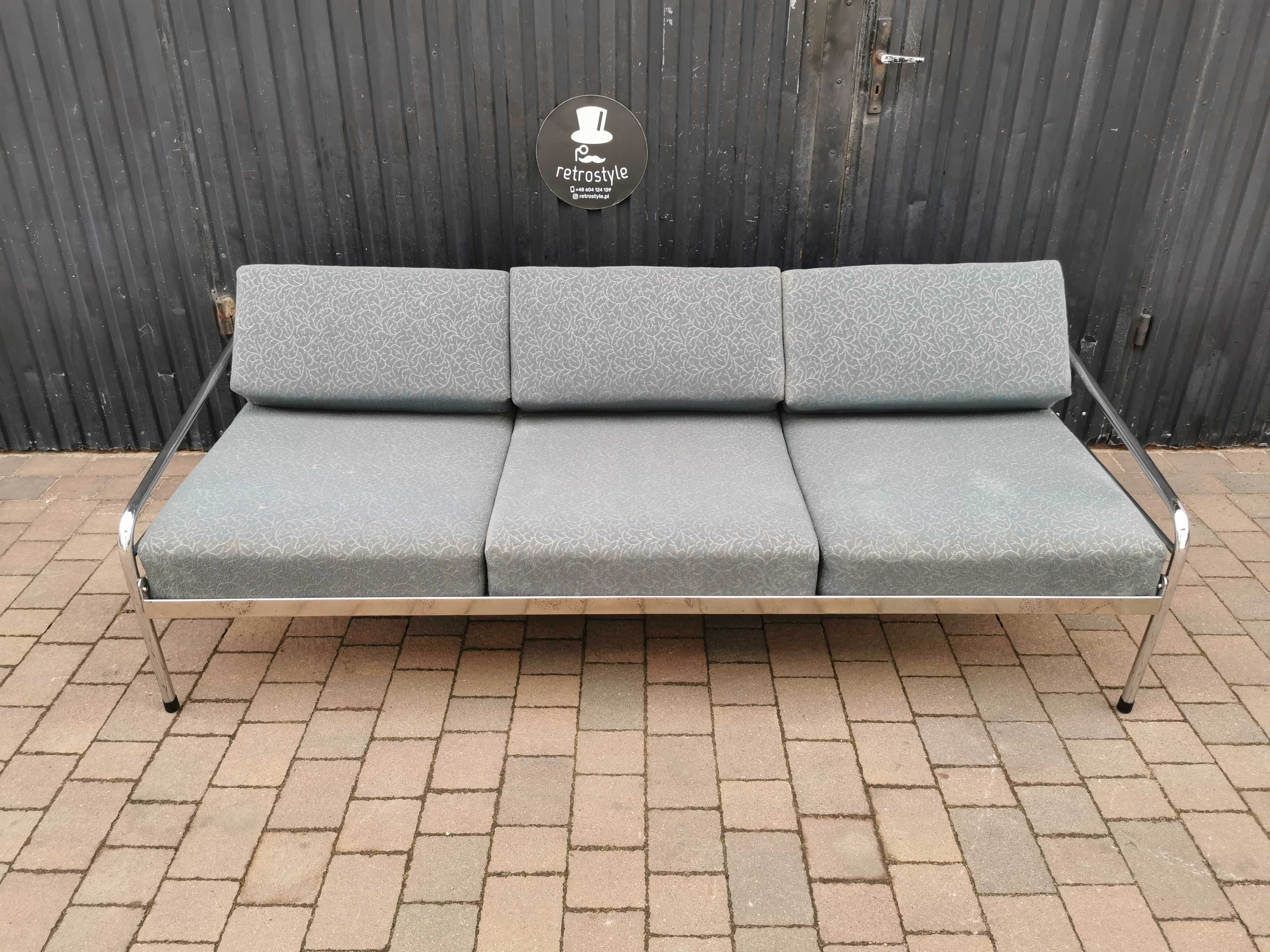 Sofa chrom Hynek Gottwald/ KOVONA Czechosłowacja '30, Bauhaus, Prl
