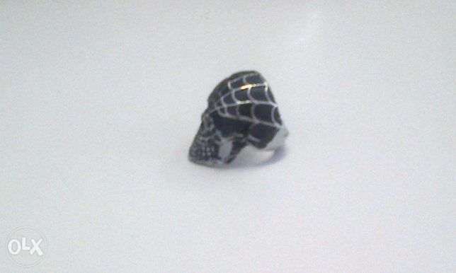 Anel aneis caveira aranha titânio aço negro preto 316L gótico motard