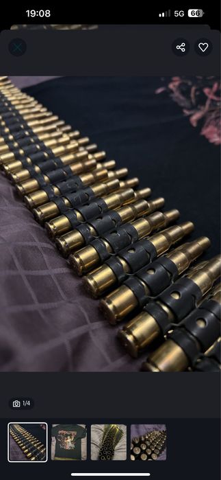 Pasek typu bullet belt rock metal