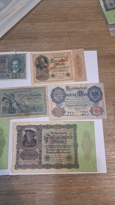 40-E zestaw banknotów Niemieckich