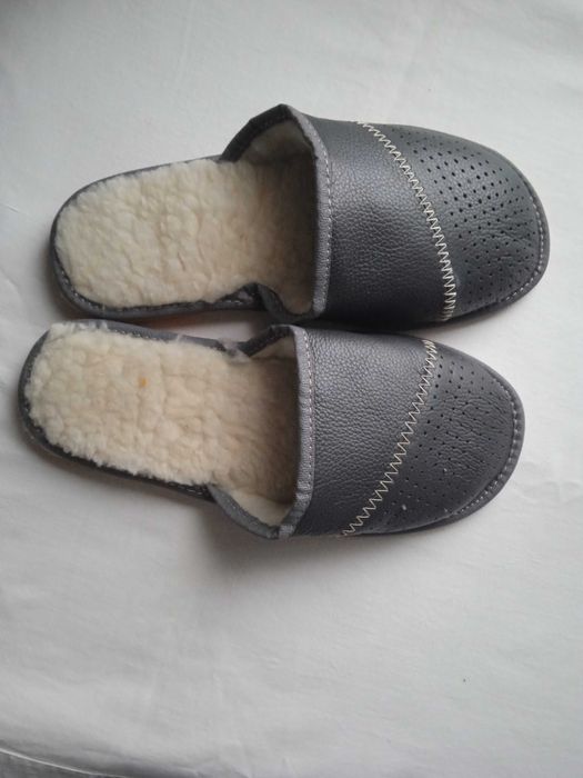 Тапочки  мужские на овчине