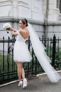 Свадебное платья мини, коротка весільна сукня