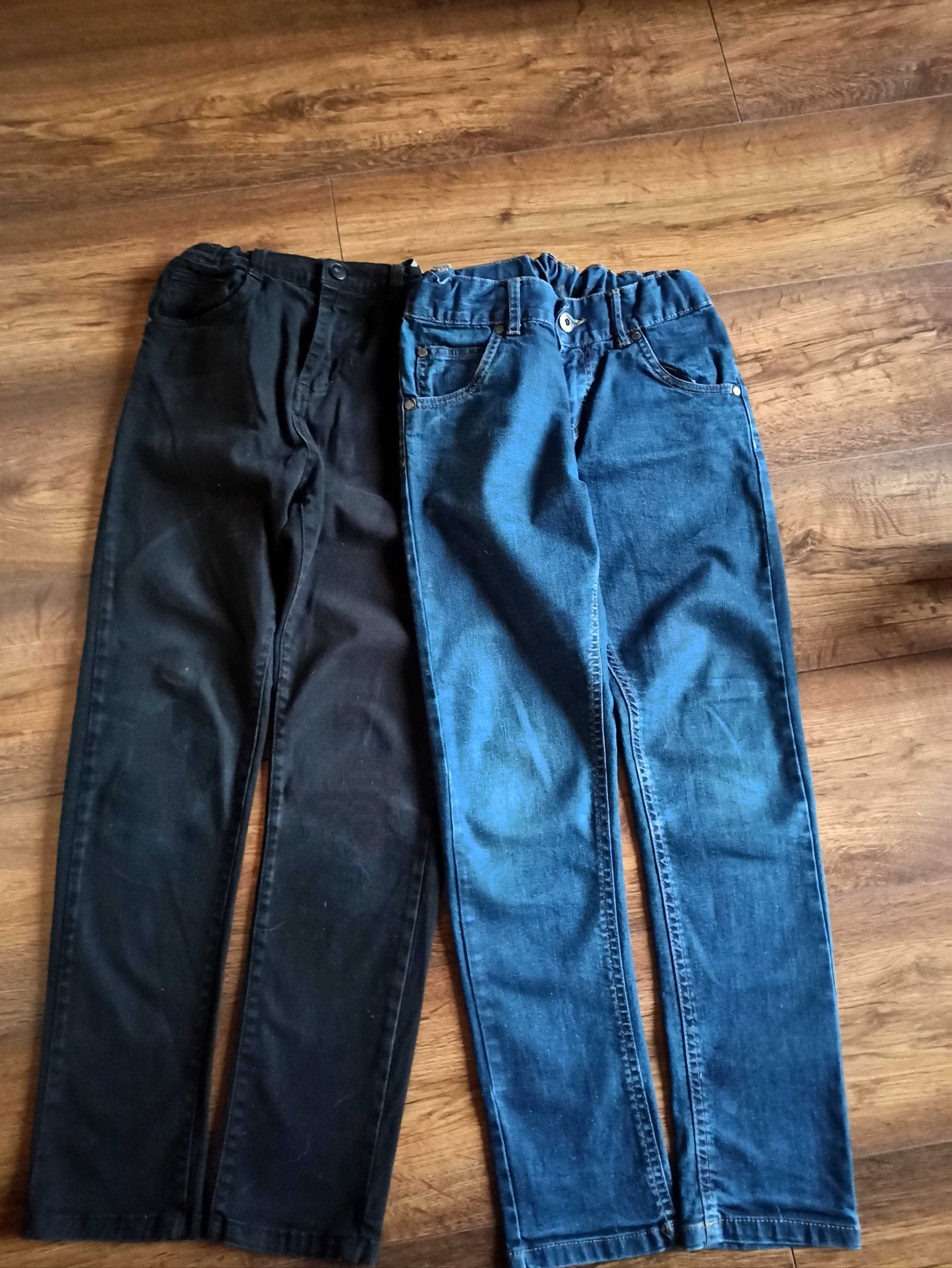 Spodnie jeansy,rurki 2 pary rozmiar 146