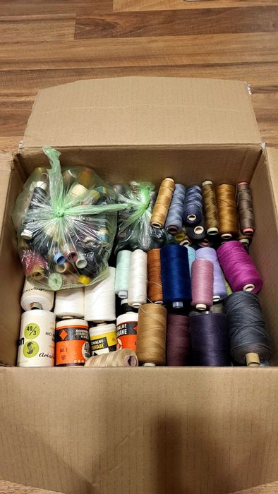 Nici krawieckie duże szpule, PRL, vintage